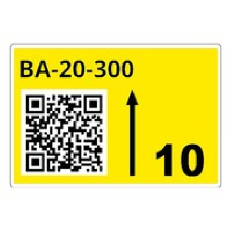 ROLL OF PRE-CUT LABELS FOR/RACKS AND PALLETS 90 X 110 MM YE LTZ16090FQR