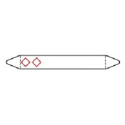 PRE-CUT PIPE MARKER ROLLS WHITE/WITH PICTOGRAM 52 X 450 MM - PER LTZ12052FPIC