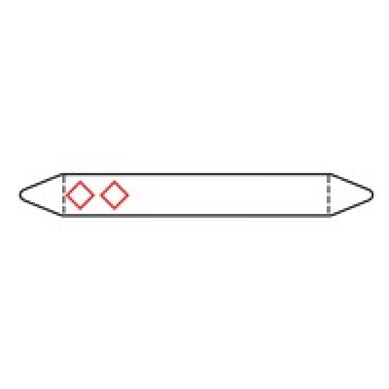 PRE-CUT PIPE MARKER ROLLS WHITE/WITH PICTOGRAM 52 X 450 MM - PER LTZ12052FPIC