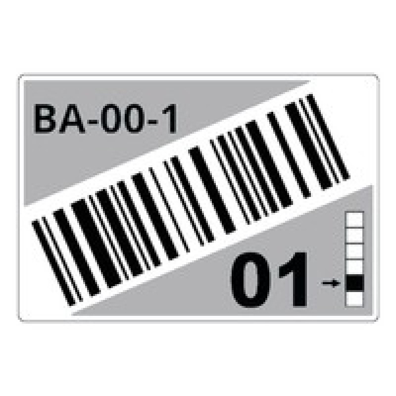 ROLL OF PRE-CUT LABELS FOR/RACKS AND PALLETS 90 X 110 MM GR LTZ1A090FCB