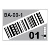 ROLL OF PRE-CUT LABELS FOR/RACKS AND PALLETS 90 X 110 MM GR LTZ1A090FCB