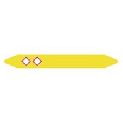 Brother Pre-Cut Pipe Marker Rolls/Yellow / Gas With Pictogram 26 X