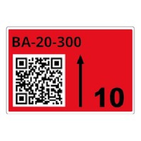 ROLL OF PRE-CUT LABELS FOR/RACKS AND PALLETS 90 X 110 MM RE LTZ14090FQR