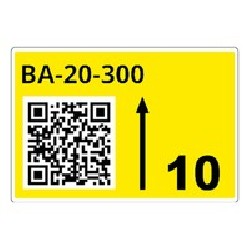 ROLL OF PRE-CUT LABELS FOR/RACKS AND PALLETS 75 X 110 MM YE LTZ16075FQR