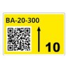 ROLL OF PRE-CUT LABELS FOR/RACKS AND PALLETS 75 X 110 MM YE LTZ16075FQR