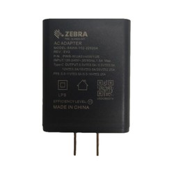 Zebra USB Type C Power Supply Adaptor With US Plug. Used With USB-C Cable (Cbl-EC5X-USBC3A-01) TO Charge Device.