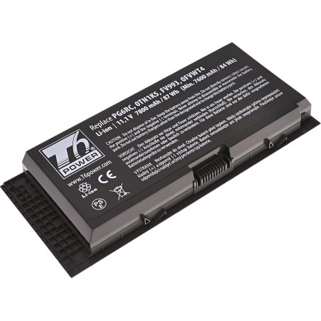 Baterie T6 Power pro Dell Precision M6700, M6800, M4800, 7800mAh, 87Wh, 9cell