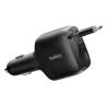 Belkin 75W 2-Port With Retractable/USB-C Cable Car Charger