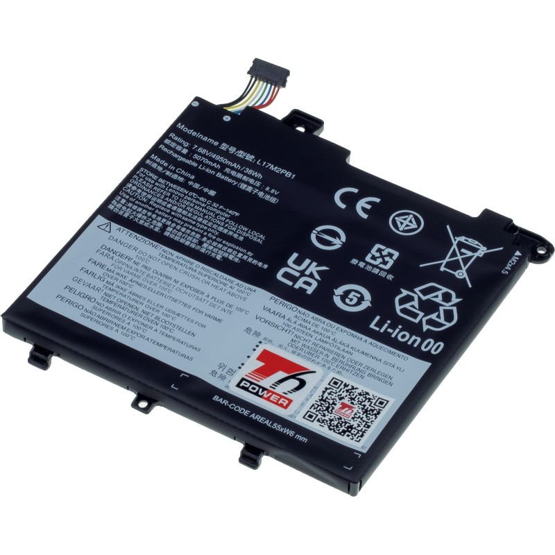 Baterie T6 Power pro Lenovo V330-14IKB, V330-14ARR, V130-14IKB, 4950mAh, 38Wh, 2cell, Li-pol