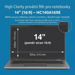 KENSINGTON HIGH CLARITY PRIVACY/SCREEN FILTER FOR 14IN LAPTOPS 1 HC140A169E