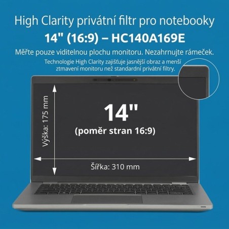KENSINGTON HIGH CLARITY PRIVACY/SCREEN FILTER FOR 14IN LAPTOPS 1 HC140A169E