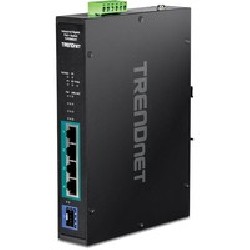 TRENDnet 5-Port Industrial Gigabit PoE+/DIN-Railswitch