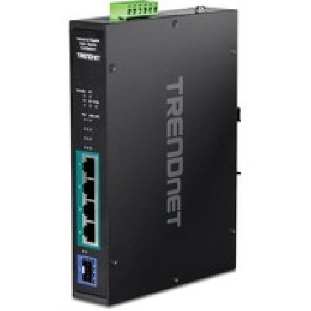 TRENDnet 5-Port Industrial Gigabit PoE+/DIN-Railswitch
