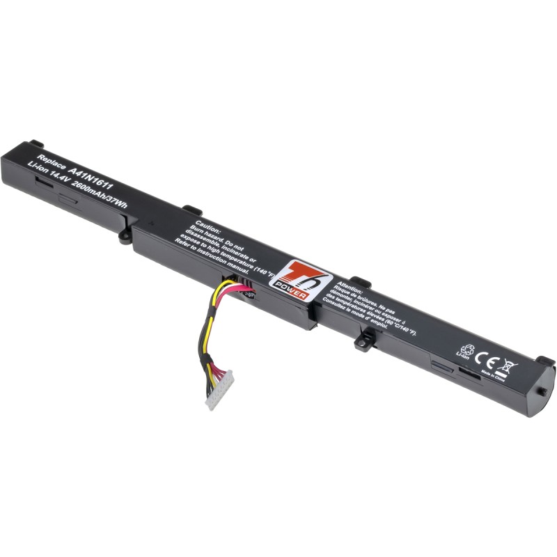 Baterie T6 Power Asus GL752, N552, N752, FX553, G553, GL553, 2600mAh, 37Wh, 4cell, Li-ion