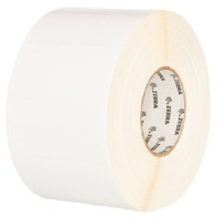 Label, Polypropylene, 50.8x25.4mm Direct Thermal, PolyPro 4000D, Permanent Adhesive, 19mm Core, Perforation and Black Mark