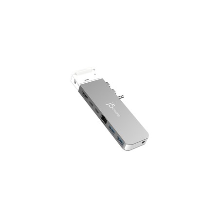 J5Create 4K60 Elite Pro USB4 Hub With/MagSafe Kit Space Grey/White