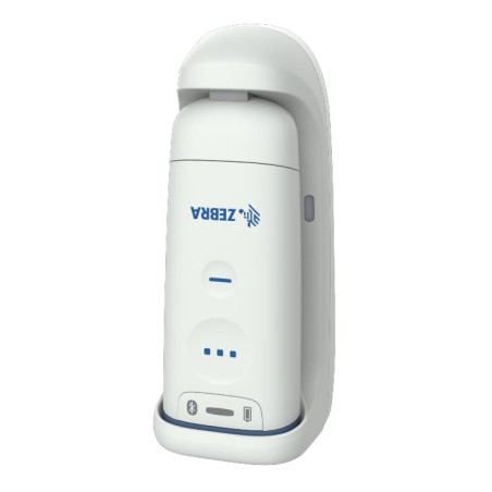 Zebra CS6080 Cordless: Presentation Cradle, INDUCTIVE, Bluetooth, Healthcare White. USB-C Cradle Cable Cbl-CS6-S07-0B Sold