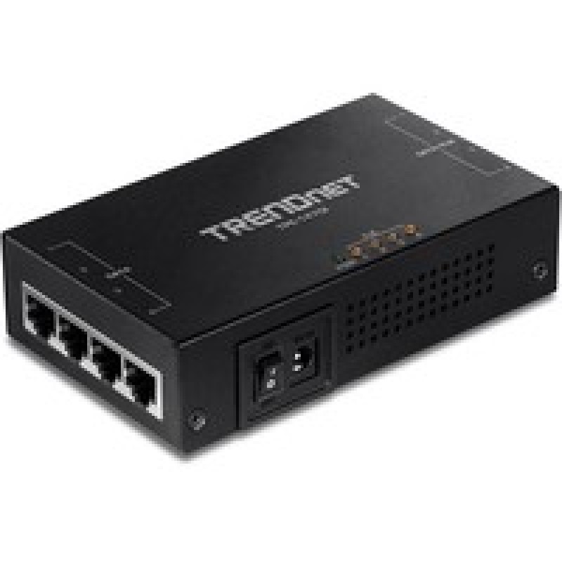 TRENDnet 65W 4-Port Gigabit PoE+/Injector