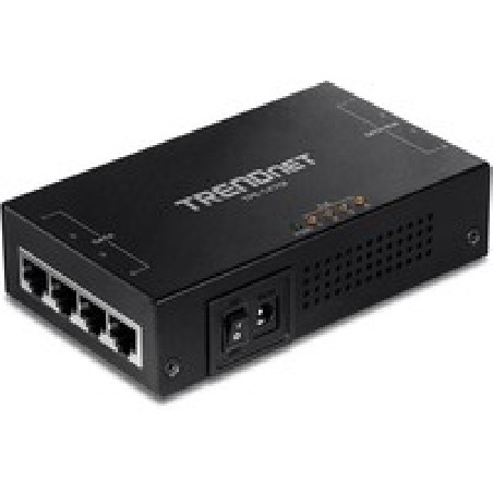 TRENDnet 65W 4-Port Gigabit PoE+/Injector