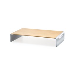WOOD MONITOR STAND WITH DOCKING/STATION