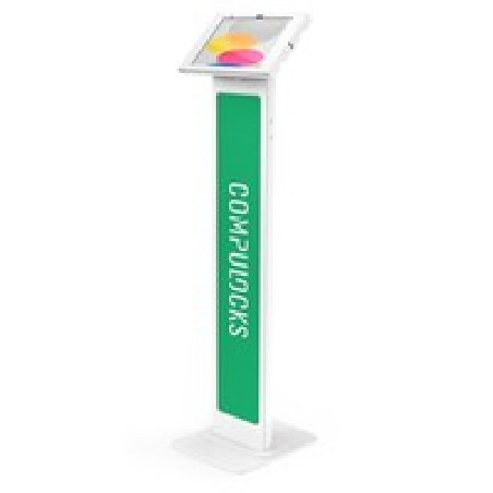 Compulocks iPad 10TH-11TH (A16) Gen Swell/Encl. Brandable Floor Stand WHT