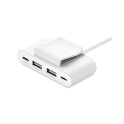 Belkin 4-Port USB Splitter 2XUSB-C/2XUSB-A Max. 30W 2M Cable White