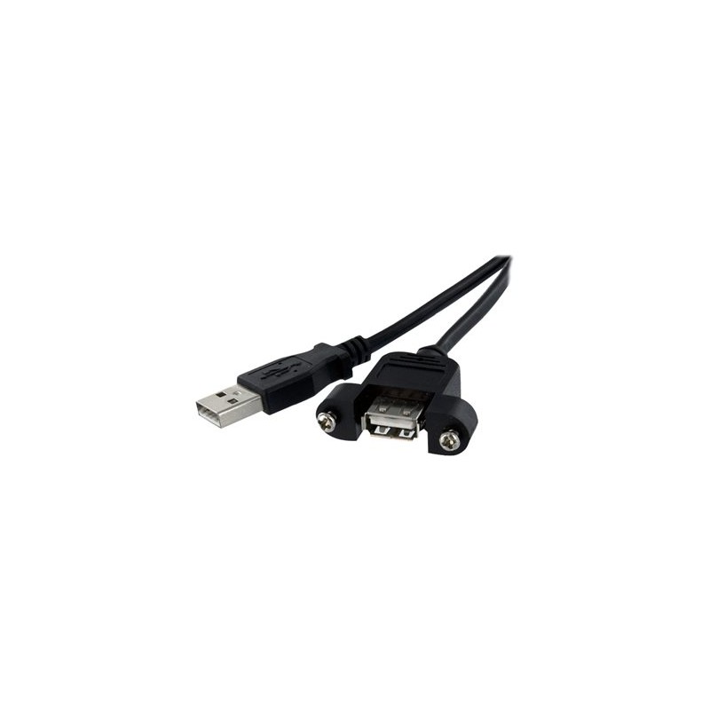 Startech 2FT Panel Mount USB Cable A-A/.