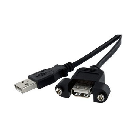 2FT PANEL MOUNT USB CABLE A-A/.