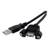 2FT PANEL MOUNT USB CABLE A-A/.