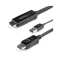 4K HDMI TO DISPLAYPORT CABLE/4K 30HZ - USB-POWERED HD2DPMM3M