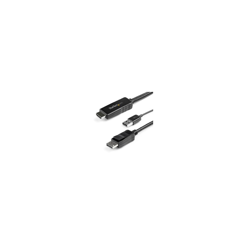 4K HDMI TO DISPLAYPORT CABLE/4K 30HZ - USB-POWERED HD2DPMM3M