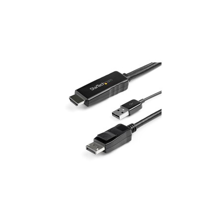 4K HDMI TO DISPLAYPORT CABLE/4K 30HZ - USB-POWERED HD2DPMM3M