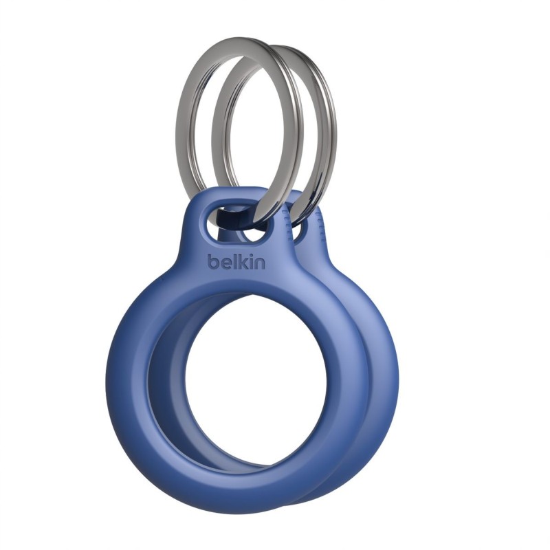 Belkin 2-Pack Secure Holder W/ Key RIN/F/ Apple AirTag Blue