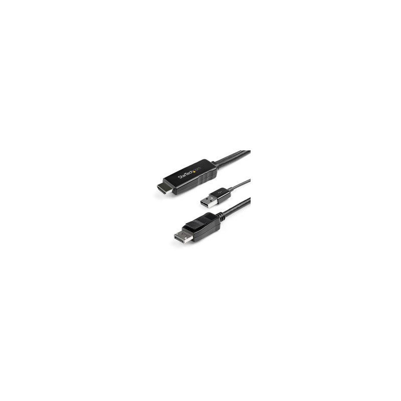 4K HDMI TO DISPLAYPORT CABLE/4K 30HZ - USB-POWERED HD2DPMM2M