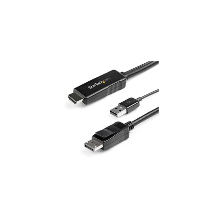 4K HDMI TO DISPLAYPORT CABLE/4K 30HZ - USB-POWERED HD2DPMM2M