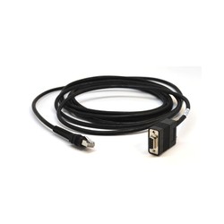 Zebra Cable - RS232: DB9 Female Connector, 15FT. (4.6M) Straight, TXD ON 2 (Requires 12V Power Supply)