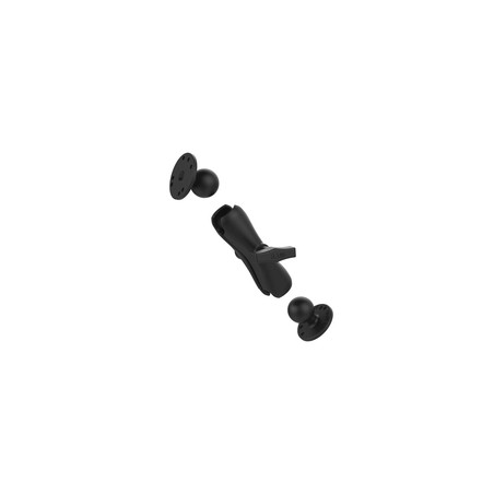 Drill-down mount with AMPS hole pattern, includes two round ball bases, adjustable double socket arm, and durable aluminum