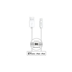 WG - Datový kabel Lightning MFI na USB-A, 1 metr, 2,4A , bílá