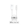 WG - Datový kabel Lightning MFI na USB-A, 1 metr, 2,4A , bílá
