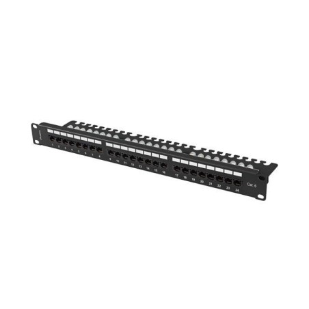 PATCH PANEL 24 PORTŮ 1U 19" CAT.6 UTP S POLICÍ ČE