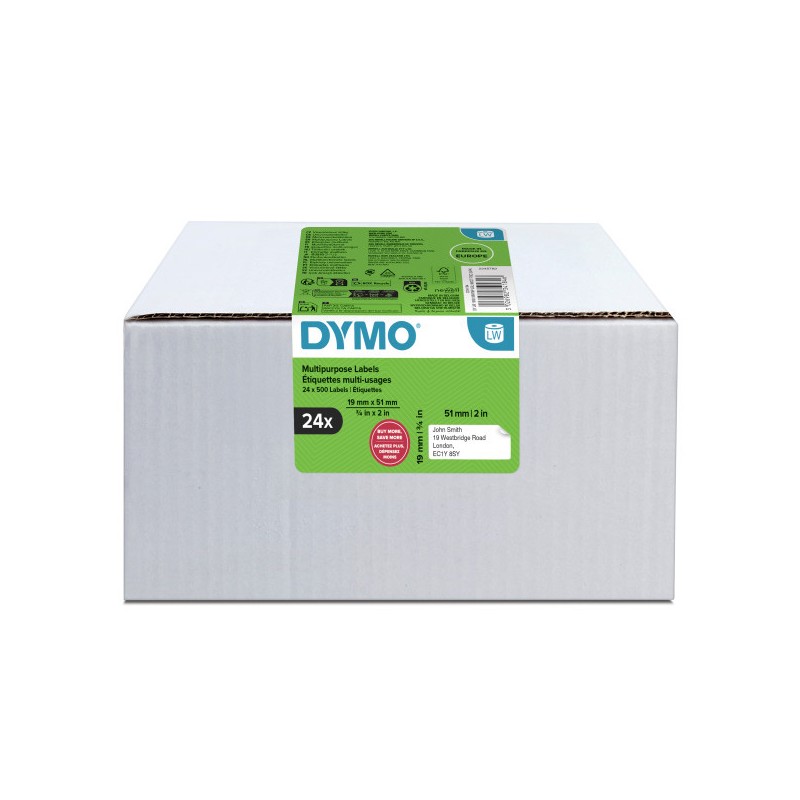 Dymo LabelWriter Rolls - Value Pack/DY LW 19X51MM MP Lbl 500CT FSC 2