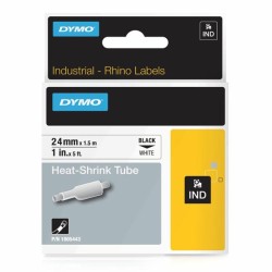 RHINO HEAT SHRINK TUBE 24X 1.5/BLACK ON WHITE IN