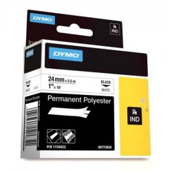 RHINO BAND IND POLYESTER/24MMX5.5M BLACK ON WHITE