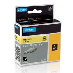 RHINO HEAT SHRINK TUBE 6X 1.5/BLACK ON YELLOW IN