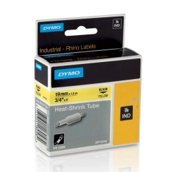 RHINO HEAT SHRINK TUBE 19X 1.5/BLACK ON YELLOW IN