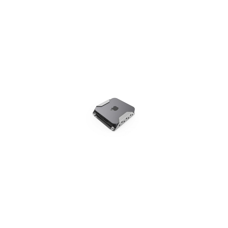 MAC MINI SECURITY MOUNT WITH/KEYED CABLE LOCK SILVER