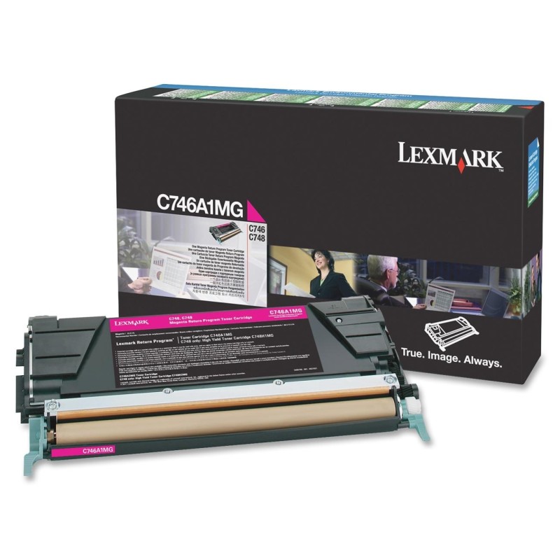 Lexmark originální toner C746A1MG, magenta, 7000str., return