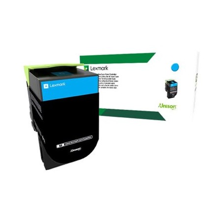 Lexmark originální toner 80C2HC0, cyan, 3000str., return