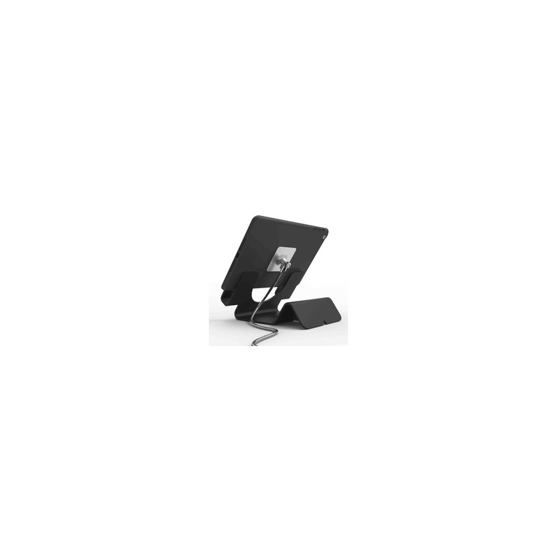 UNIVERSAL TABLET HOLDER WITH/KEYED CABLE LOCK - BLACK