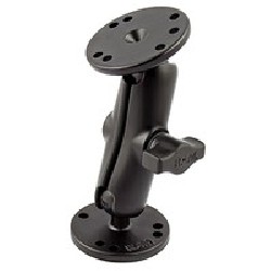 RAM® Universal Double Ball Mount with Two Round Plates RAMB101U